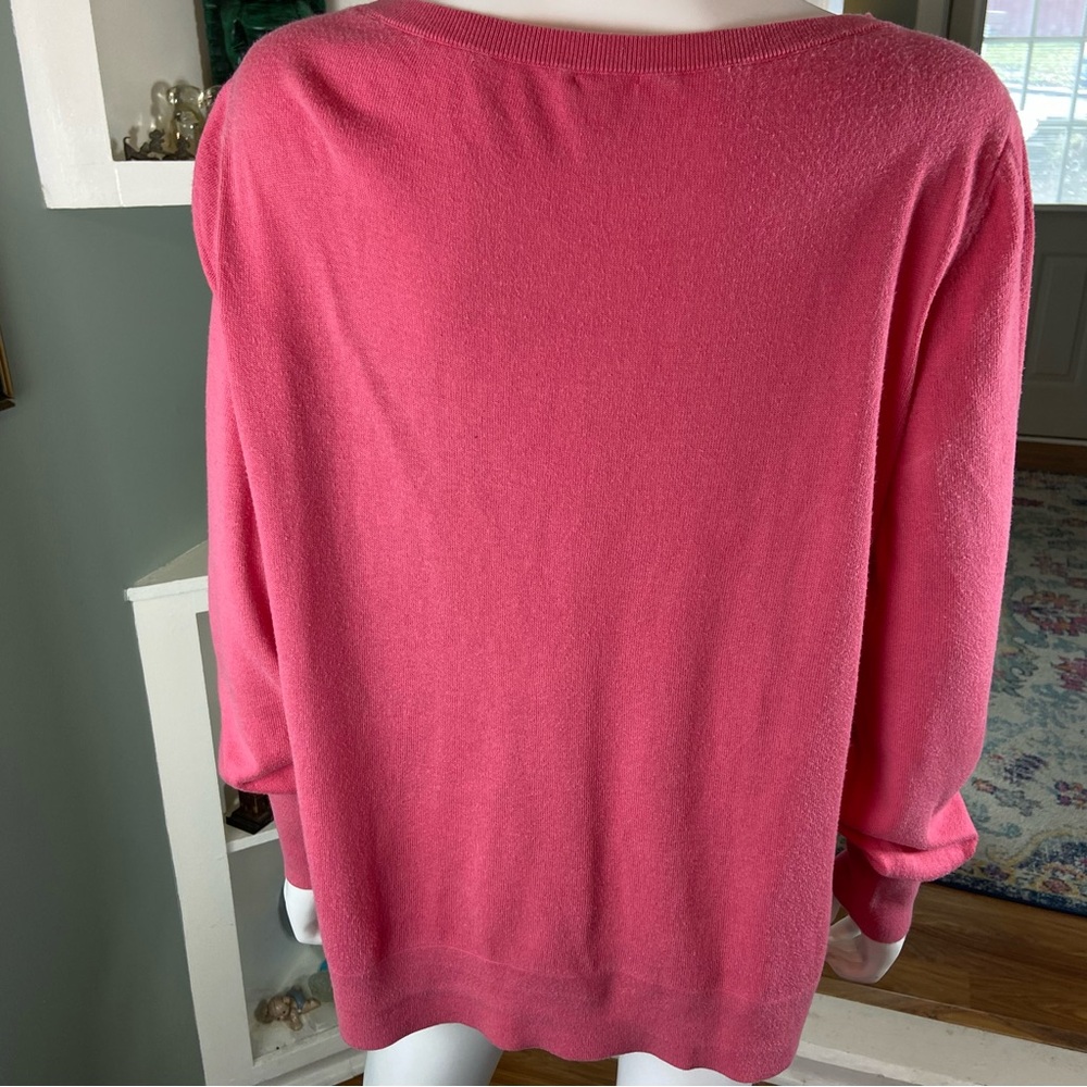 FLAWS Chico's Sz 2 Bundle of 4 Hearts Striped Black Cowl Neck Sweater Shirt Tops - Picture 7 of 16